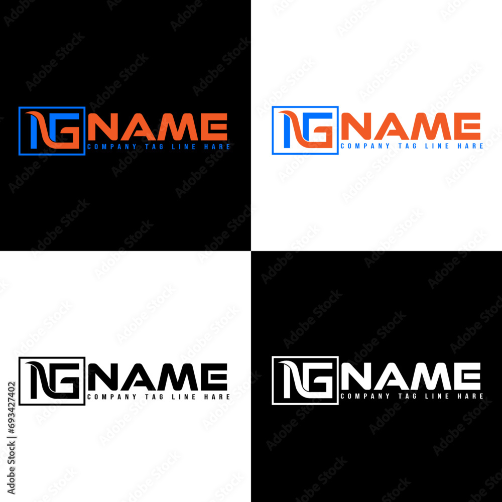 N G letter creative logo design N G letter creative logo design