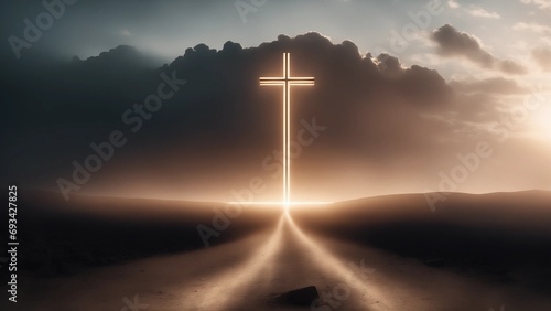The Miraculous Holy Cross Light.
The holy cross light illuminates the world beautifully, be perfect for use in a variety of projects, such as web design, social media and poetry. photo