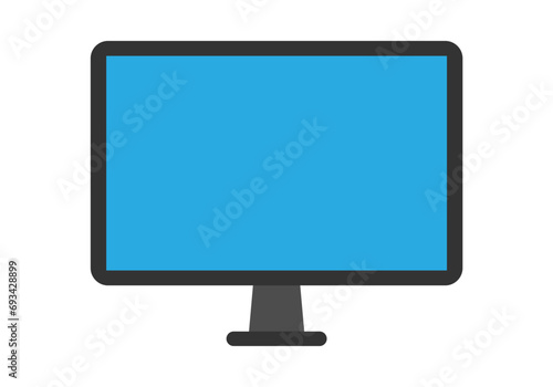 Icono negro de pantalla encendida en fondo blanco.