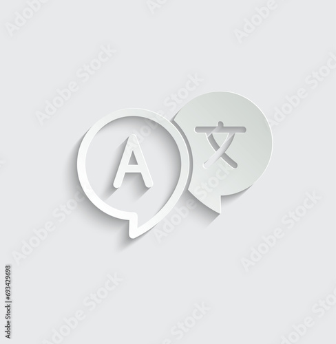 Language translation icon vector, change language icon 