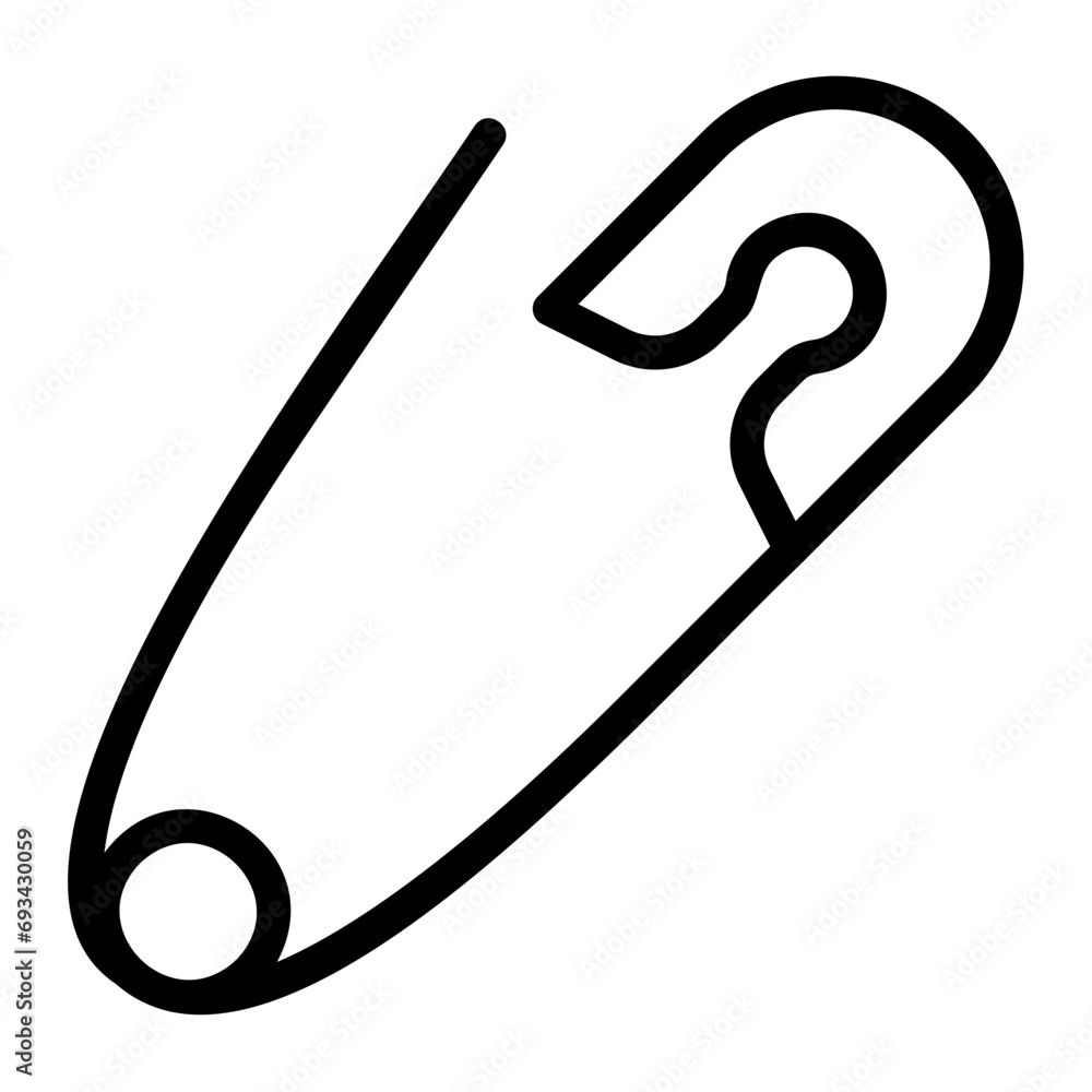 Safety pin icon for hooking Safety pin icon for hooking