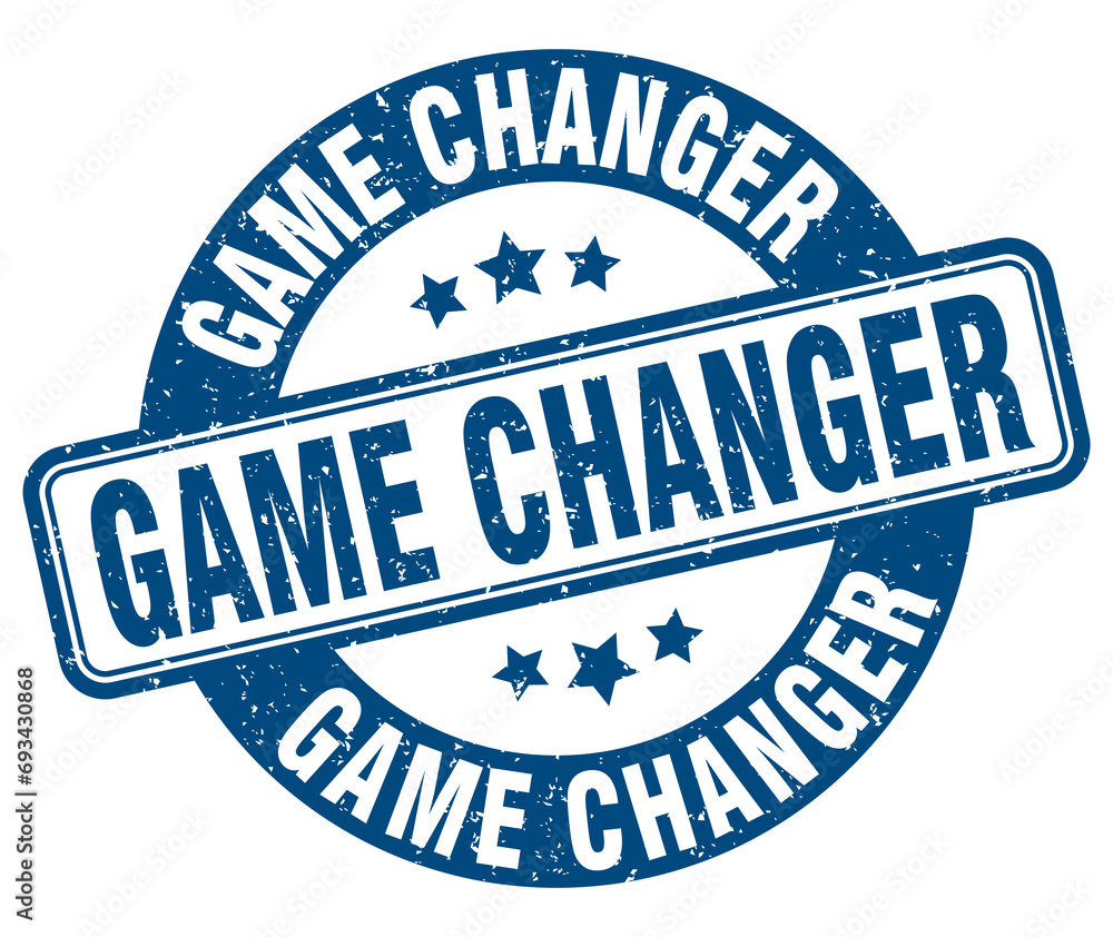 Fototapeta premium game changer stamp. game changer label. round grunge sign
