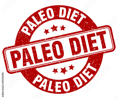 paleo diet stamp. paleo diet label. round grunge sign