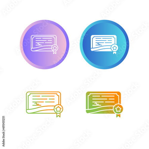 Certificate Vector Icon