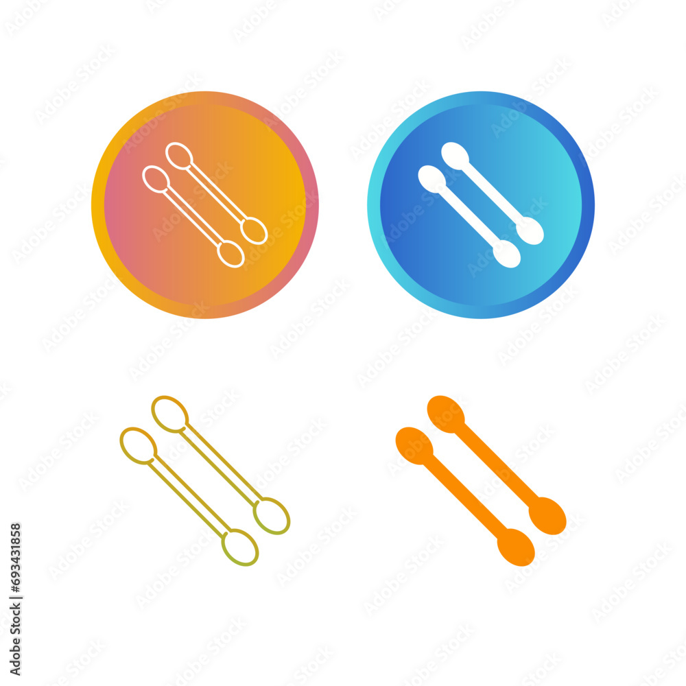 Cotton Bud Vector Icon Cotton Bud Vector Icon