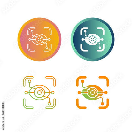 Eye Recognition Vector Icon