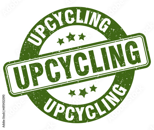 upcycling stamp. upcycling label. round grunge sign
