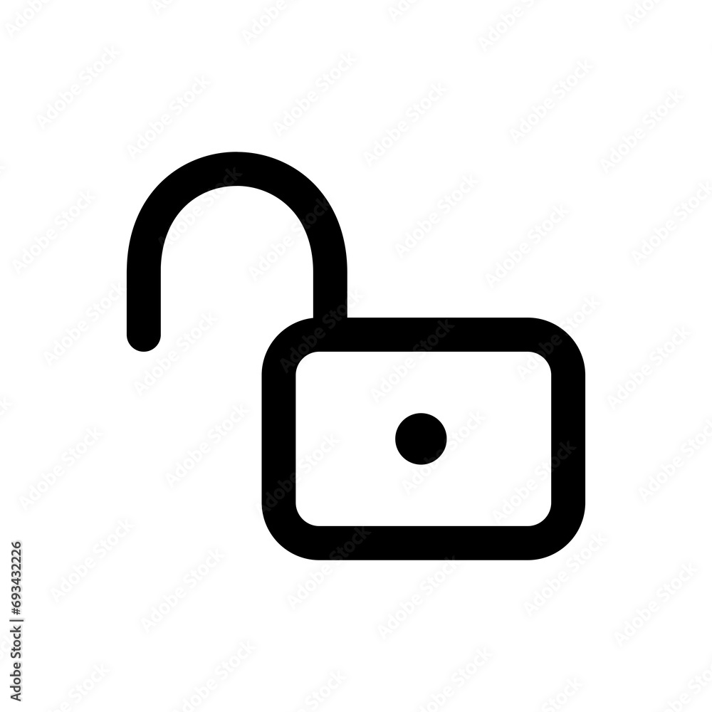 Unlocked security symbol icon Unlocked security symbol icon