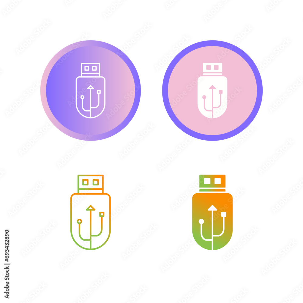 Usb Vector Icon Usb Vector Icon