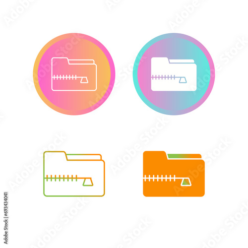 Zip File Vector Icon