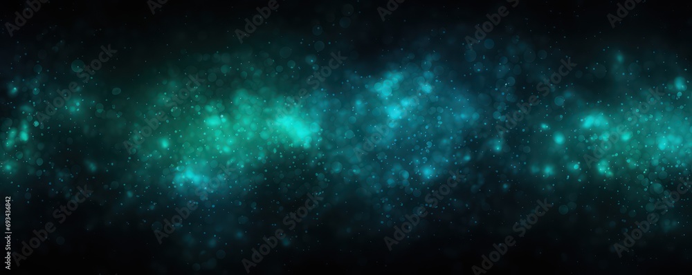Glowing turquoise black grainy gradient background 