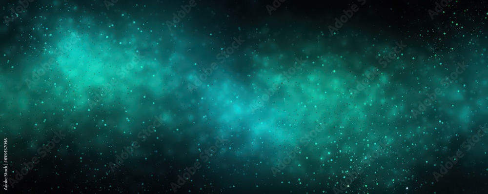 Glowing turquoise black grainy gradient background 