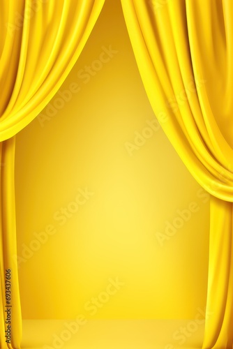 Yellow background copy space yellow drapery illustration