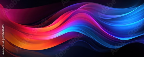 Vibrant color gradient abstract pattern on black background