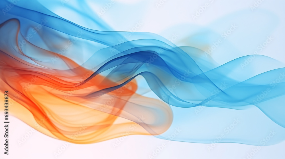 Abstract orange and blue steam or smoke cloud, background wallpaper Abstract orange and blue steam or smoke cloud, background wallpaper