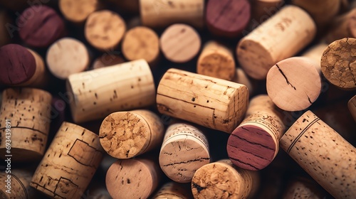 a group of wine corks