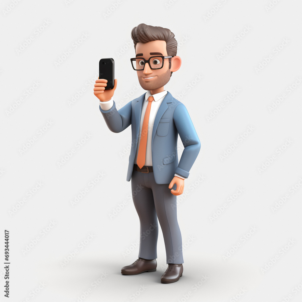 drawn man phone, emoji business phone, Social network concept drawn man phone, emoji business phone, Social network concept