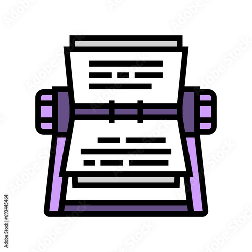 rolodex list color icon vector. rolodex list sign. isolated symbol illustration