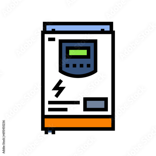 inverter solar panel color icon vector. inverter solar panel sign. isolated symbol illustration