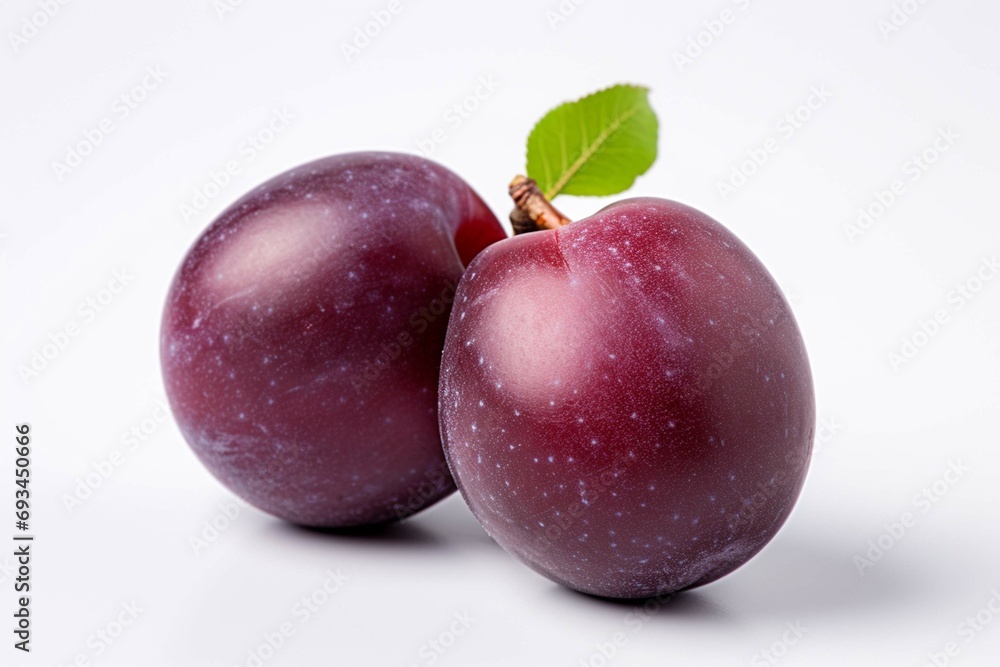 Plum isolated on a white background photography