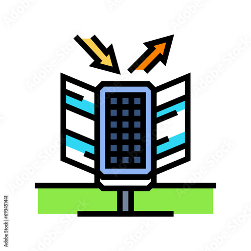 reflectors solar panel color icon vector. reflectors solar panel sign. isolated symbol illustration