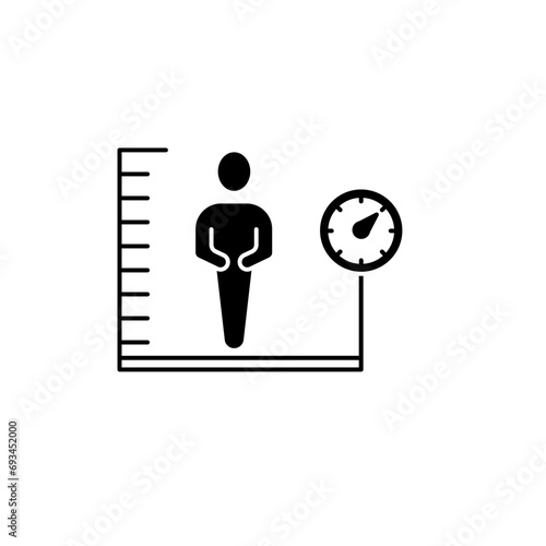 Body Mass Index concept line icon. Simple element illustration.Body Mass Index concept outline symbol design.