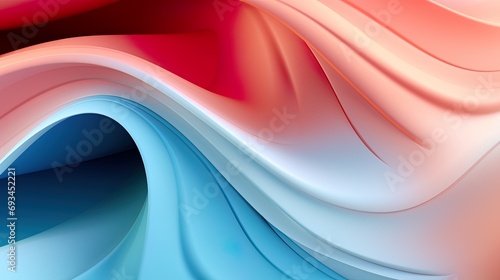 Abstract soft waves Beautiful Abstract 3D Background with Smooth Silky Shapes soft forms ..