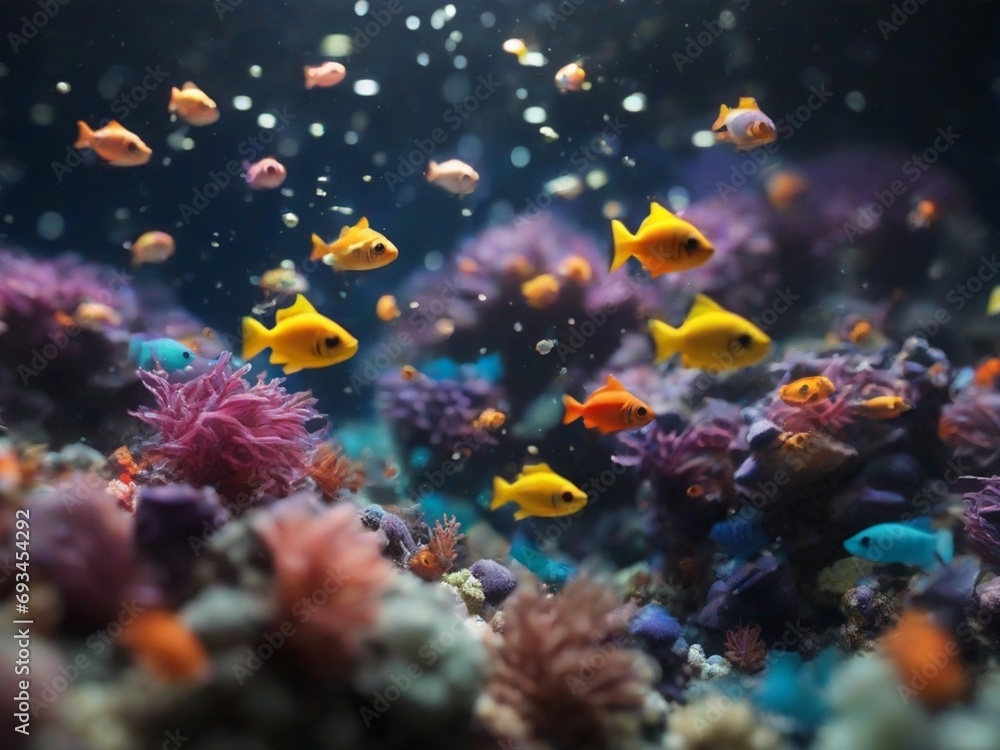 Naklejka premium coral reef in aquarium