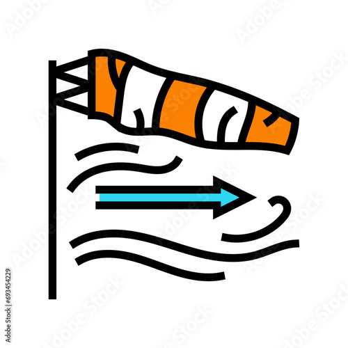 direction wind turbine color icon vector. direction wind turbine sign. isolated symbol illustration