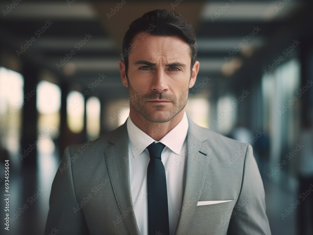 Portrait Attractive confident business man in business professional working office Portrait Attractive confident business man in business professional working office