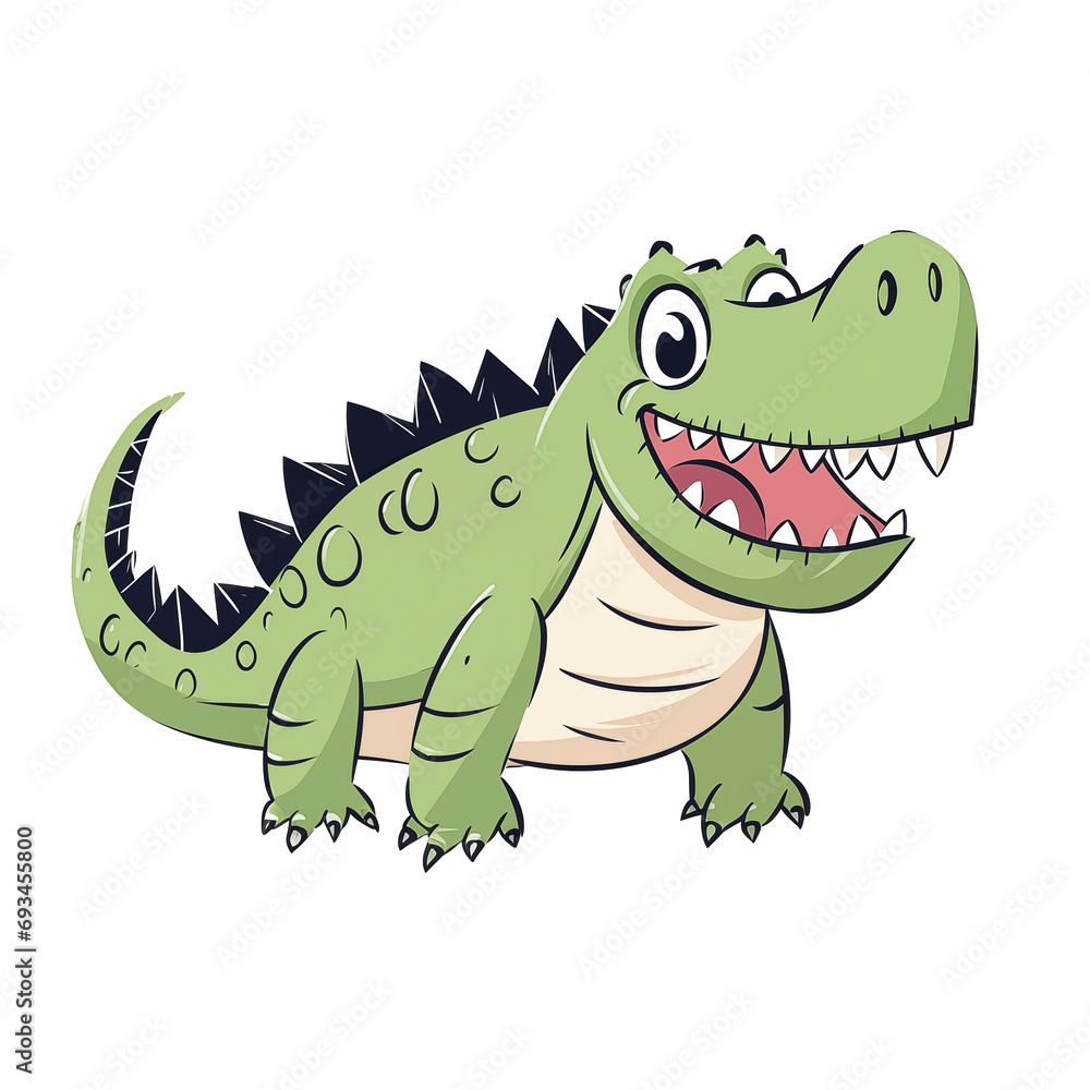Fototapeta premium Crocodile on a white background
