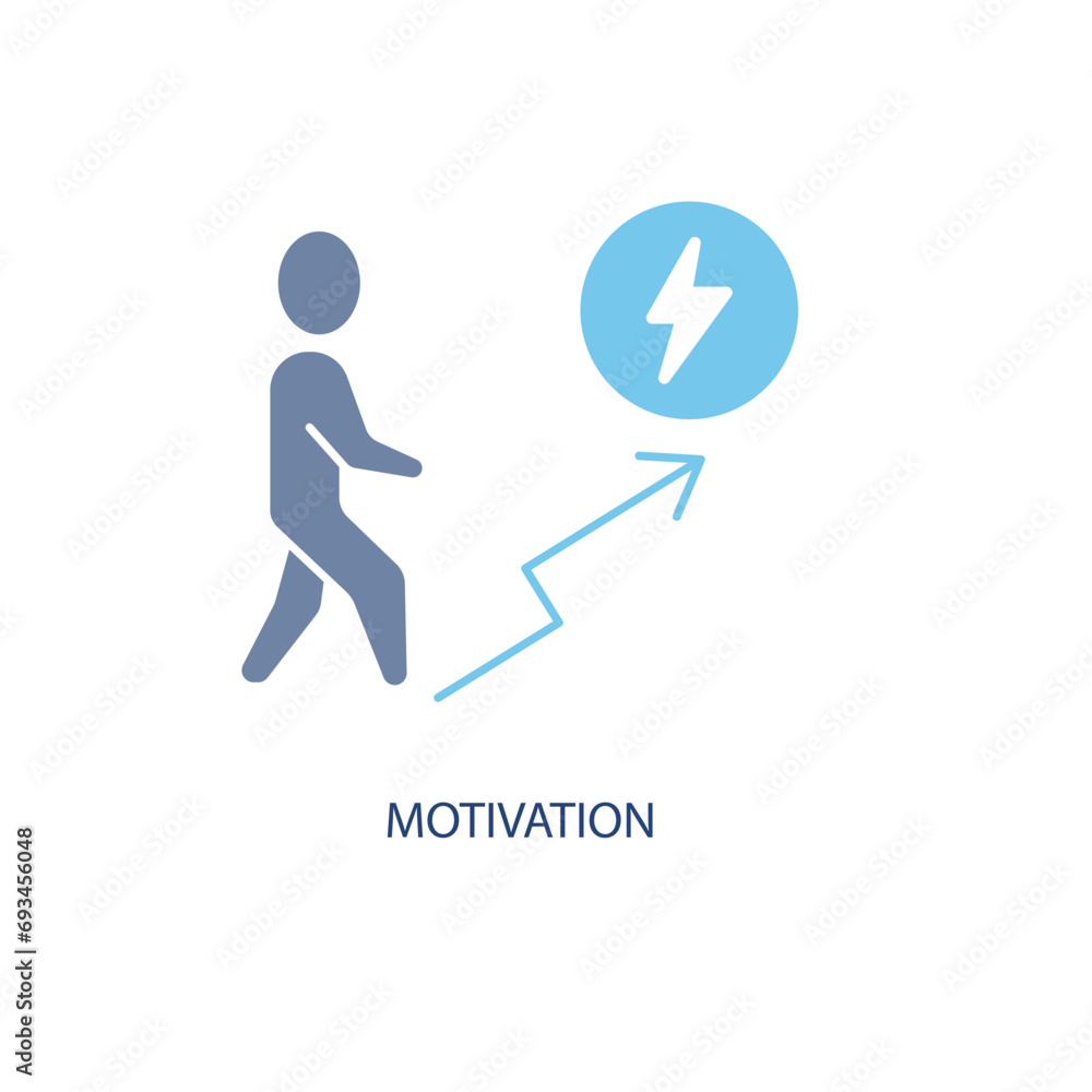 Obraz premium Motivation concept line icon. Simple element illustration.Motivation concept outline symbol design.