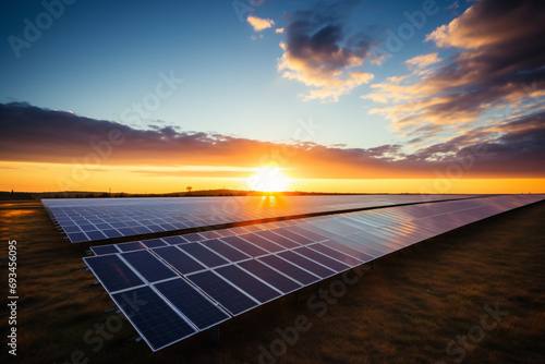 solar panels. wind power generation, green clean energy, Alternative energy, sustainable energy, reduce global warming, renewable energy photo