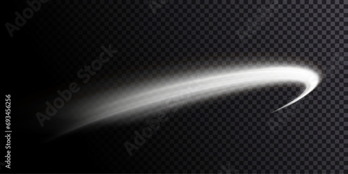 Light effect of high speed curved light beams. Technology of light movement of light energy. Banner poster design concept. Abstract background of curved rays of light.	
