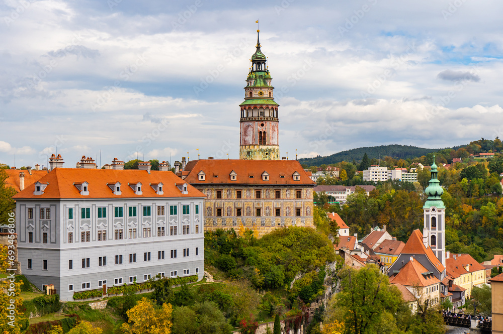 Old Town of Cesky Krumlov - aerial view Old Town of Cesky Krumlov - aerial view