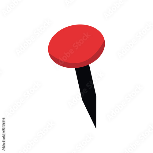 Vector illustration of a thumbtack