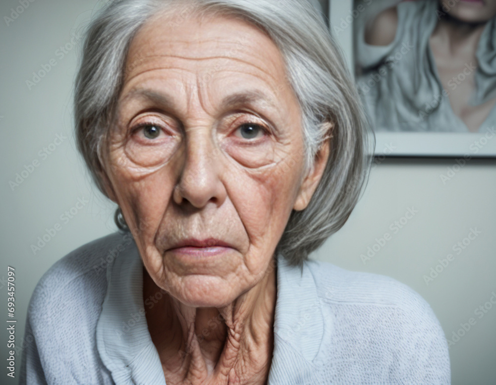 A portrait of an elderly lady A portrait of an elderly lady