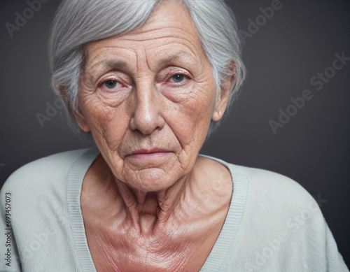 A portrait of an elderly lady photo