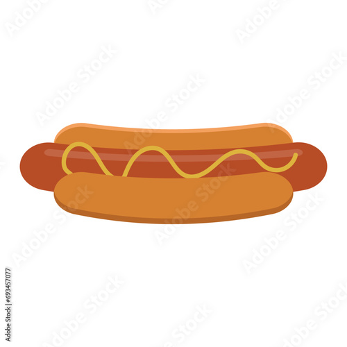 Fototapeta Naklejka Na Ścianę i Meble -  Vector illustration of a hot dog