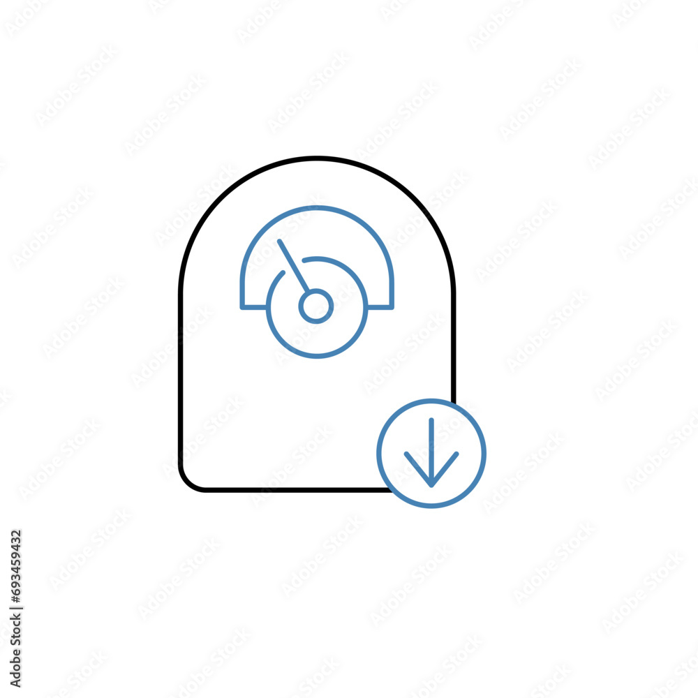 Weight loss concept line icon. Simple element illustration. Weight loss concept outline symbol design. Weight loss concept line icon. Simple element illustration. Weight loss concept outline symbol design.
