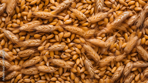 Full Frame of Wheat, Capturing the Beauty of Ripening Grains in Abundance.