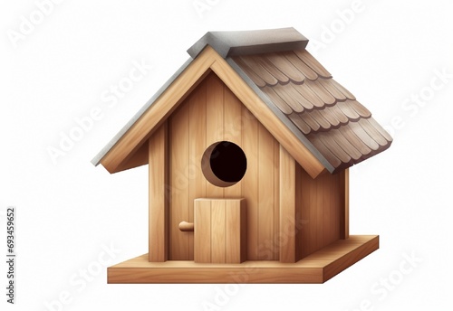 bird house on a white background Generated In Ai