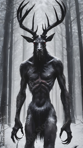 Creepy myth fantasy buck horror monster creature  photo