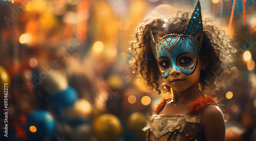 colorful children dressed in costumes at festival halloween night © Kien
