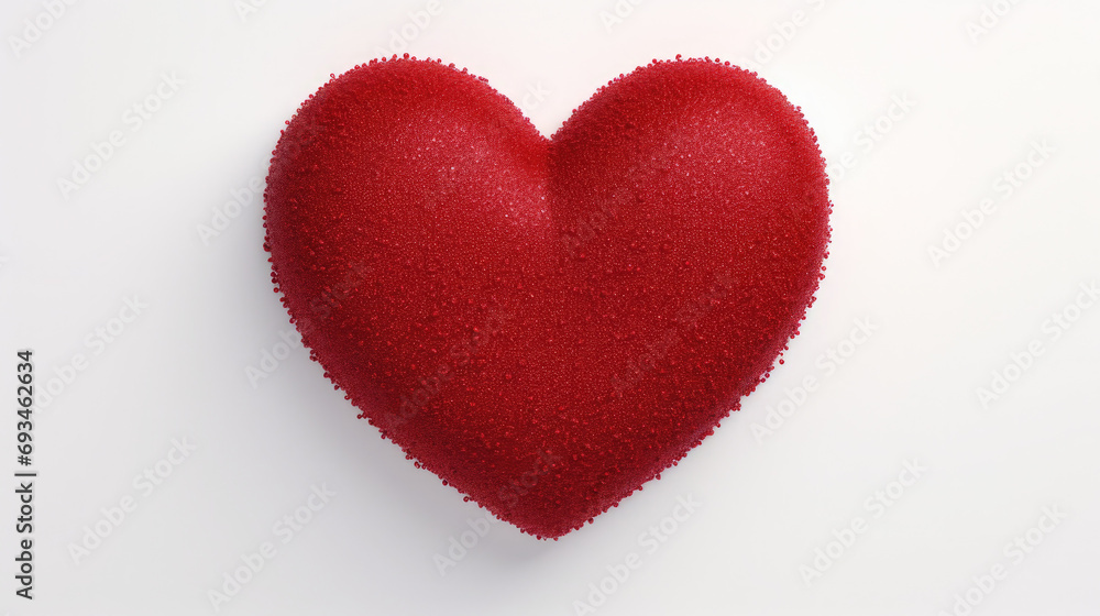 red heart on a white background