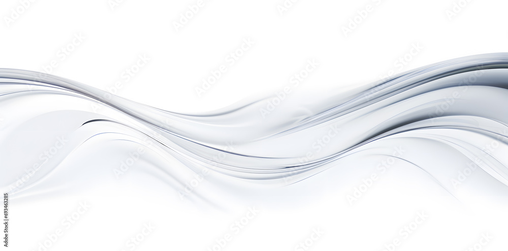 Fototapeta premium White swirling water Splash isolated on white background