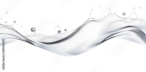 White swirling water Splash isolated on white background