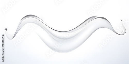 White swirling water Splash isolated on white background