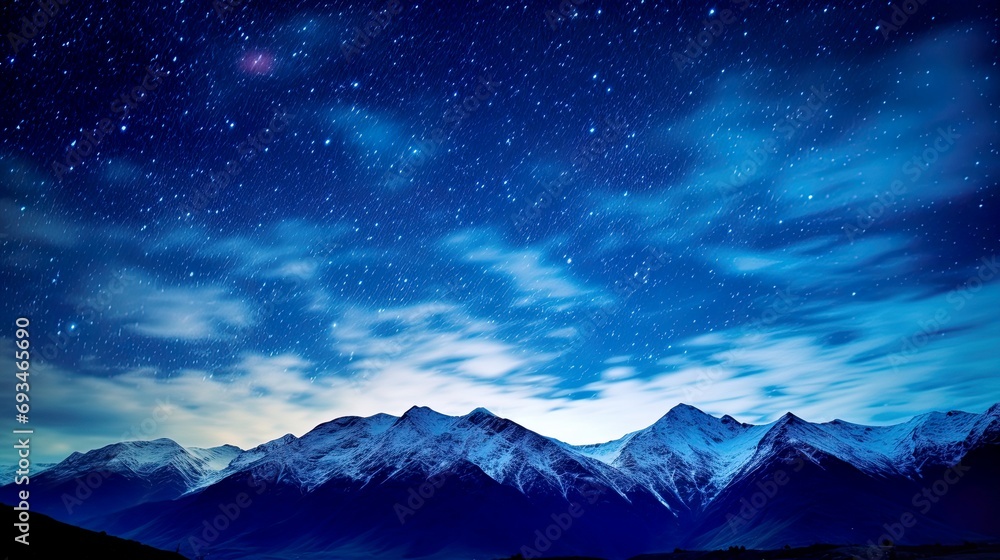 Night landscape with colorful Milky Way Beautiful mountain Starry sky with Milky Way Space background Night landscape with colorful Milky Way Beautiful mountain Starry sky with Milky Way Space background