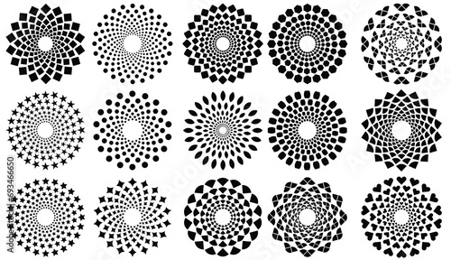 Fotografia Abstract geometric circle patter ns Elements for design